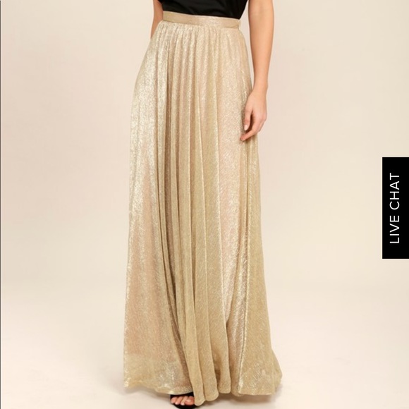 shimmer maxi skirt